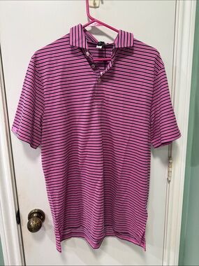Ralph Lauren Pink and Black Striped Polo